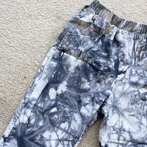 SHEIN Black & White Tye Dye Cargo Pants